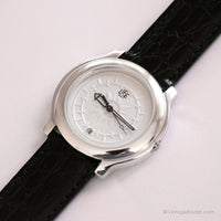 Vintage elegantes Leben von ADEC Uhr | Silbertoner Japan Quarz Uhr
