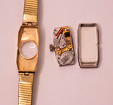 Cuarzo de mujeres art deco vintage reloj Para piezas y reparación, no funciona