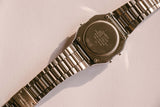 Casio 593 A163W المنبه Chronograph ساعة الكوارتز الفضية 34mm نغمة