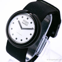 1987 Swatch POP PWBB001 JET NEGRO reloj | Pop coleccionable raro de los 80 Swatch