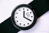 1987 Swatch Pop pwbb001 jet noir montre | Rare collectionnable 80S pop Swatch