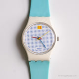 1985 Swatch LW104 punteado suizo reloj | Rara cosecha Swatch Lady