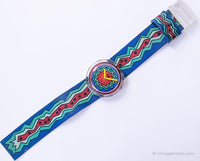 90s Swatch Pop PWR109 POINT WAVES Watch | Colorful Retro Pop Swatch