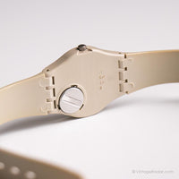 1984 Swatch GT102 Beige Árabe reloj | Minimalista vintage Swatch