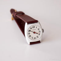 Cimier mécanique vintage montre | Montre à bracelet blanc pour les dames