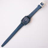 Mécanique Edox vintage montre | Bleu montre Pour dames