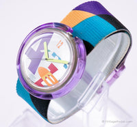 1991 Pop swatch Membrete PWK141 reloj | Funky retro swatch Estallido reloj