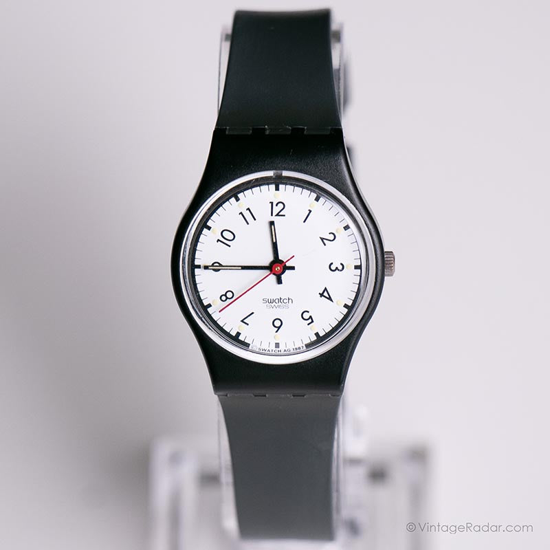 1987 Swatch LB116 CLASSIC TWO Watch | Vintage Black and