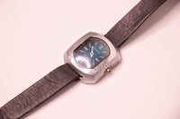 Urech 17 Jewels Case y Blue Dial Swiss reloj Para piezas y reparación, no funciona