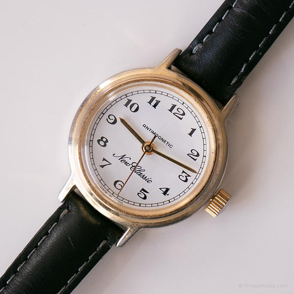 Orologio meccanico vintage di New Classic | Orologio da donna retrò tono d'oro