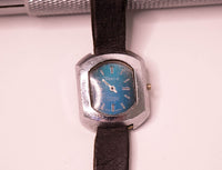 Case Urech 17 bijoux et cadran bleu suisse montre pour les pièces et la réparation - ne fonctionne pas