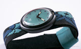 1991 Pop Swatch PWB157 Tiki verde reloj | Hulk Hogan Swatch Estallido reloj