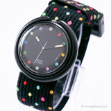 1989 Pop Swatch RUSH HOUR PWBB109 Watch | Polka dot Pop Swatch 80s