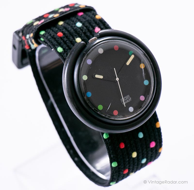 1989 Pop Swatch RUSH HOUR PWBB109 Watch | Polka dot Pop Swatch 80s ...