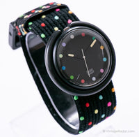1989 Pop Swatch RUSH HOUR PWBB109 Watch | Polka dot Pop Swatch 80s