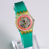 Vintage 1988 Swatch Lk114 Disque Rouge Uhr | Skelett Zifferblatt Swatch