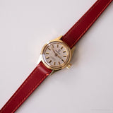 Orologio meccanico Candino vintage | Cinghia rossa minuscola orologio per lei