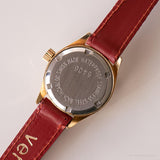 Orologio meccanico Candino vintage | Cinghia rossa minuscola orologio per lei