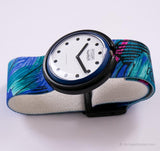 1987 Pop Swatch BS001 RECCO Blue Ribbon reloj | Pop raro Swatch 80