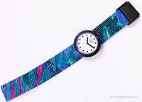 1987 Pop Swatch BS001 Recco Blue Ribbon Uhr | Seltener Pop Swatch 80er Jahre