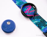 Pop 1987 Swatch Orologio nastro blu bs001 ricco | Pop raro Swatch anni 80