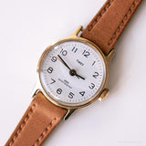 Tono de oro vintage Timex Mecánico reloj | Reloj de pulsera de oficina para ella