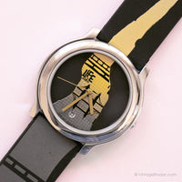 Vintage London Bridge Life de Adec reloj | Cuarzo negro de Japón reloj por Citizen