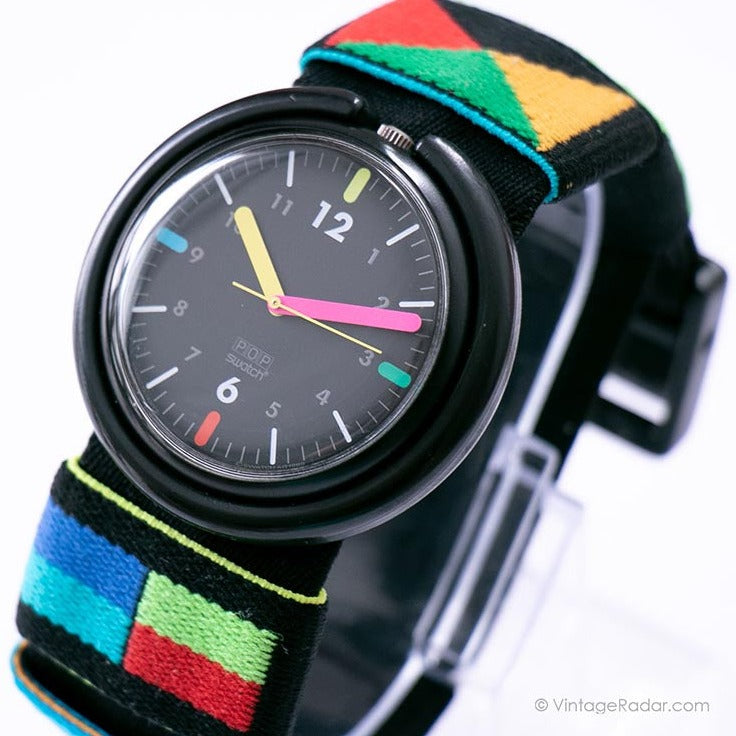 1991 Red Strap Pop Swatch Watch Vintage, Rare 90s Swatch Pop