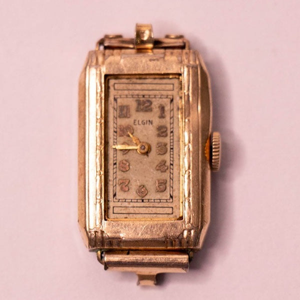Art Deco Antique Elgin EE.UU reloj Para piezas y reparación, no funciona