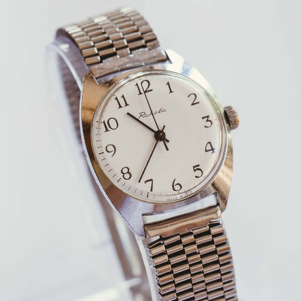 Raketa Silver-Tone Mechanical Watch Vintage Watch Made in USSR