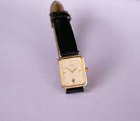 6010-G16237 KY Citizen Fecha de cuarzo reloj Esfera rectangular vintage