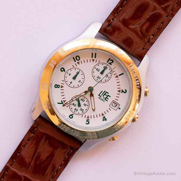 Zweifarbige ADEC von Citizen chronograph Uhr | Vintage Luxus Uhr