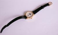 Gold-tone Piranha Moon Phase Ladies Quartz Watch Vintage