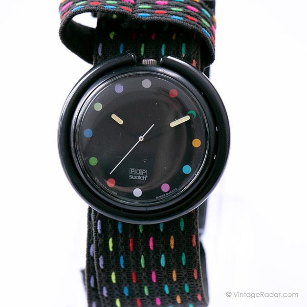 1988 POP swatch ساعة الذروة PWBB109 مشاهدة | سويسري صنعت الثمانينات