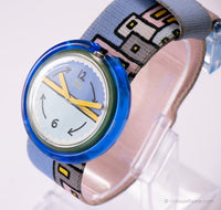 1993 البوب swatch PMN101 Kasbannight Watch | البوب ​​الأزرق swatch 90s