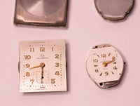 2 mecánicos antiguos Helbros Relojes para piezas y reparación: no funciona
