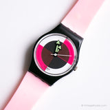 Seltener Jahrgang 1985 Swatch LB109 Neo Quad Uhr | Rosa Swatch Lady
