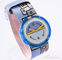 1993 البوب swatch PMN101 Kasbannight Watch | البوب ​​الأزرق swatch 90s