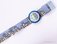 1993 Pop Swatch PMN101 Kasbannight Watch | Blue Pop Swatch 90s