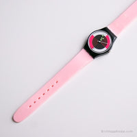 Seltener Jahrgang 1985 Swatch LB109 Neo Quad Uhr | Rosa Swatch Lady