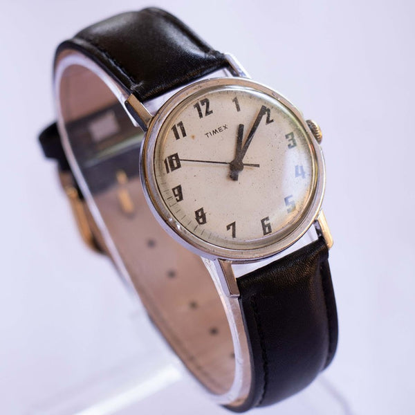 Clásico Timex Mecánico de plata reloj | Vintage minimalista reloj