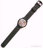 Orologio Adec nero geometrico | Divertente orologio da quarzo giapponese retro-vintage