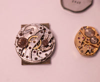 3 Vintage Bulova Mechanisch Uhr Bewegungen für Teile & Reparaturen - nicht funktionieren