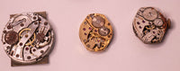 3 Vintage Bulova Mechanical Watch Movements for Parts & Repair - NOT WORKING