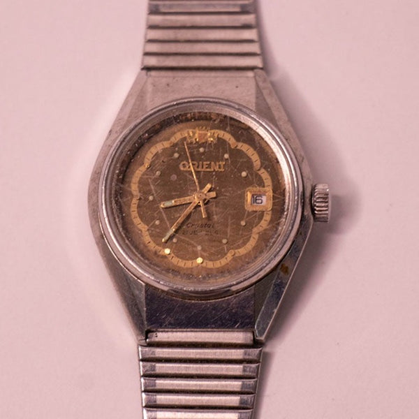 Orologio Da Tavolo In Ottone E Vetro | Manifattura Del XX Secolo - Foto 8