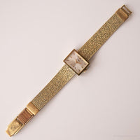 Vintage Rectangular Dugena Mechanical Watch | Gold-tone Luxury Watch
