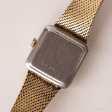 Vintage Monté Mechanical Watch | Black Dial Rectangular Watch for Her