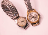 2 Vintage Benrus 17 Jewels Mechanical Watches for Parts & Repair - NOT WORKING