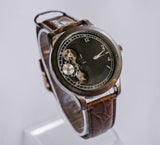 Esqueleto de dial negro reloj Para hombres | Relojes automáticos vintage