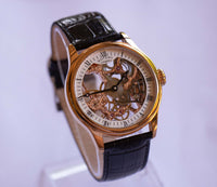 de los hombres Rotary Esqueleto mecánico reloj | Relojes suizos vintage de lujo